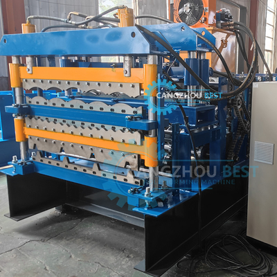 Chili Populaire Zee Carreaux ondulés Tr4 Trois couches de tôle de toit rouleau machine de formage