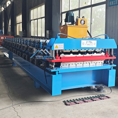 PPGI Matériau de base Machine de formage à rouleaux à double couche avec moteur principal de 3 kW Delta Inverter