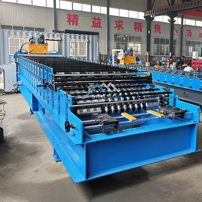 PPGI Matériau de base Machine de formage à rouleaux à double couche avec moteur principal de 3 kW Delta Inverter
