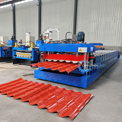 Machine automatique de formage de tuiles de toit avec contrôle PLC 3KW