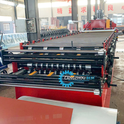 Machine de formage de rouleaux de tôles de toiture Euro Tile 0,4-0,6 mm en acier