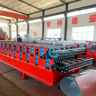 Machine de formage de rouleaux de tôles de toiture Euro Tile 0,4-0,6 mm en acier
