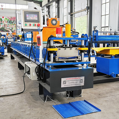 Machine de formage de tôles de toiture en profilé métallique à double verrouillage automatique en acier de couleur