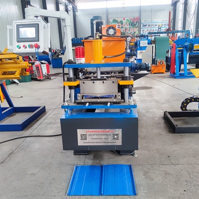 Machine de formage de tôles de toiture en profilé métallique à double verrouillage automatique en acier de couleur