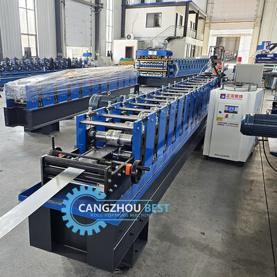 Machine de formage de rouleaux pour la fabrication de tubes ronds soudés au laser, coupés à la volée, en profilés d'acier galvanisé