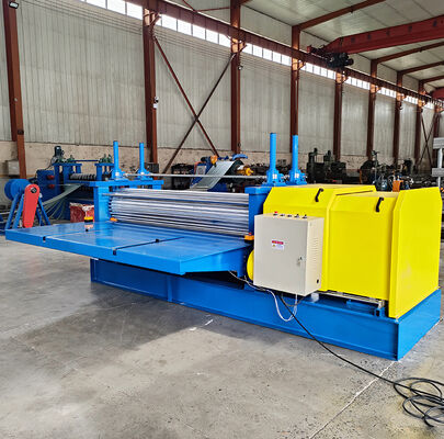 0.12-0.3 mm Machine de formage de rouleaux de tôles de toiture ondulées en matériau mince à tambour avec système de contrôle PLC et rouleaux en acier 45 #