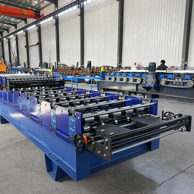 Machine de formage de rouleaux de panneaux de toit en métal 2 en 1