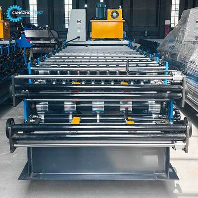 Machine de formage de rouleaux à double couche pour panneaux de toit et de murs Machine de formage multifonctionnelle d'acier coloré à double couche