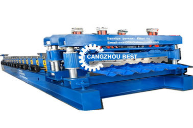 Puissance hydraulique 5.5kw boîte de commande PLC étape Carreaux de toiture et machine de formage de carreaux vitrés