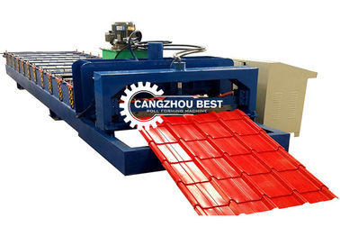 Puissance hydraulique 5.5kw boîte de commande PLC étape Carreaux de toiture et machine de formage de carreaux vitrés