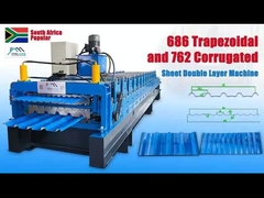 Machine de tôle de toit à double couche personnalisable avec Delta PLC et rouleaux en acier de haute qualité 45